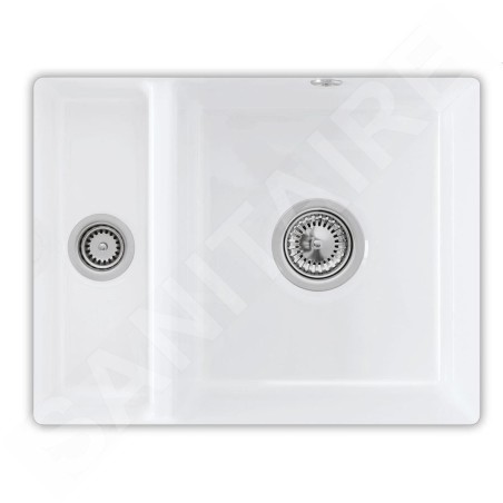 Villeroy & Boch Subway 60 - Évier en céramique 55x44 cm, CeramicPlus, Snow White 675801KG