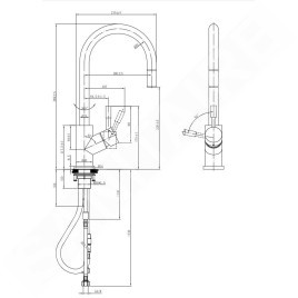 Villeroy & Boch Umbrella - Mitigeur d'évier avec bec extractible, inox 925400LC