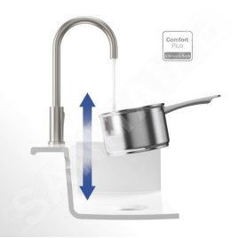 Villeroy & Boch Umbrella - Mitigeur d'évier avec bec extractible, inox 925400LC