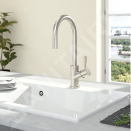 Villeroy & Boch Umbrella - Mitigeur d'évier avec bec extractible, inox 925400LC