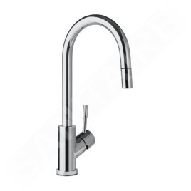 Villeroy & Boch Umbrella - Mitigeur d'évier avec bec extractible, inox poli 925400LE