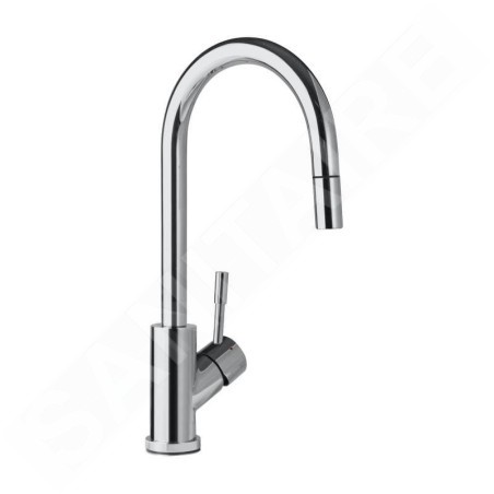 Villeroy & Boch Umbrella - Mitigeur d'évier avec bec extractible, inox poli 925400LE