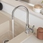 Villeroy & Boch Umbrella - Mitigeur d'évier avec bec extractible, inox poli 925400LE