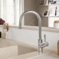 Villeroy & Boch Umbrella - Mitigeur d'évier avec bec extractible, inox poli 925400LE
