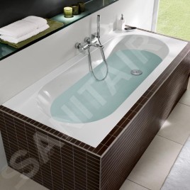 Villeroy & Boch Oberon - Baignoire Solo 1800x800x470 mm, Quaryl, blanc UBQ180OBE2V-01