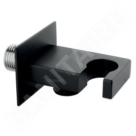 Novaservis Coudes - Berceau de douche avec support, noir mat D/KVADRO,5
