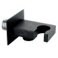 Novaservis Coudes - Berceau de douche avec support, noir mat D/KVADRO,5