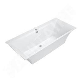 Villeroy & Boch Squaro Edge 12 - Baignoire Duo 1700x750 mm, Quaryl, blanc UBQ170SQE2DV-01
