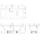 Geberit Selnova Square - Baignoire 1800x800x420mm, blanc 554.387.01.1 Geberit Selnova Square - Baignoire 1800x800x420mm, blanc 554.387.01.1