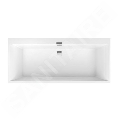 Villeroy & Boch Squaro Edge 12 - Baignoire Duo 1900x900 mm, Quaryl, blanc UBQ190SQE2DV-01