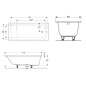 Geberit Perfect - Baignoire 170 x 75 cm, pieds inclus, blanc 554.073.01.1 Geberit Perfect - Baignoire 170 x 75 cm, pieds inclus, blanc 554.073.01.1