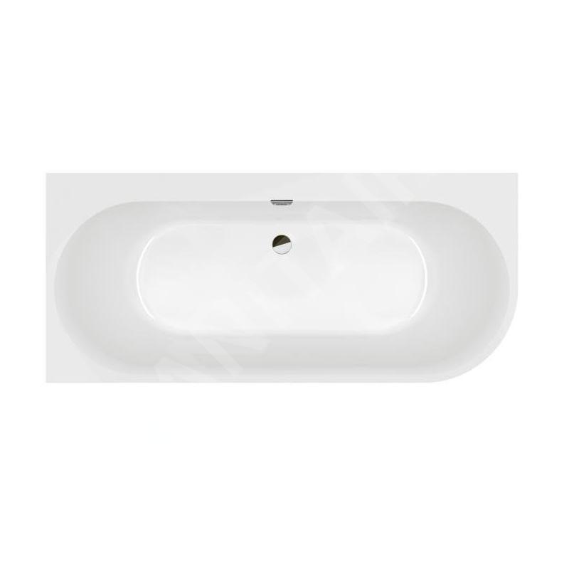 Villeroy & Boch Oberon 2.1 - Baignoire 180x80 cm, à gauche, blanc alpin UBQ180OBN9CL00VD01 Villeroy & Boch Oberon 2.1 - Baignoire 180x80 cm, à gauche, blanc alpin UBQ180OBN9CL00VD01