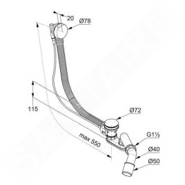 Kludi Siphons - Garniture de vidage et trop-plein 2130005N-00