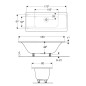 Geberit Tawa - Baignoire 1800x800x466 mm, blanc 554.124.01.1 Geberit Tawa - Baignoire 1800x800x466 mm, blanc 554.124.01.1