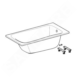 Geberit Selnova - Baignoire 1800x800x428 mm, blanc 554.286.01.1
