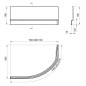 Ravak Panneaux de bain - Façade A 160 L pour baignoire Rosa II, 1600 mm, gauche, blanc CZM1200AN0