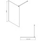 Cersanit Mille - Paroi de douche Walk-In, 120x200 cm, chrome/verre clair S161-002