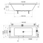 Ravak Formy 01 Slim - Baignoire 1800x800 mm, blanc C881300000 Ravak Formy 01 Slim - Baignoire 1800x800 mm, blanc C881300000