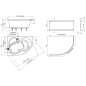 Ravak Rosa I - Baignoire asymétrique 140 R, 1400x1050 mm, droite, blanc CV01000000 Ravak Rosa I - Baignoire asymétrique 140 R, 1400x1050 mm, droite, blanc CV01000000