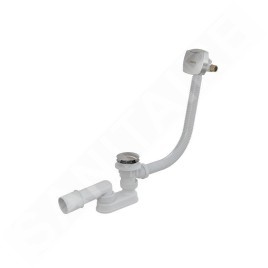 Ravak Garnitures de vidage - Set garniture de vidage et trop-plein de baignoire avec remplissage, ClickClack, longueur 570 mm,