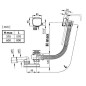 Ravak Garnitures de vidage - Set garniture de vidage et trop-plein de bain, longueur 800 mm, bowden, chrome X01318 Ravak Garnitures de vidage - Set garniture de vidage et trop-plein de bain, longueur 800 mm, bowden, chrome X01318
