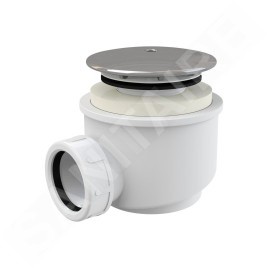Alcadrain Siphons de baignoire - Kit d'écoulement pour receveurs de douche, écoulement latéral, chromé A47CR-60