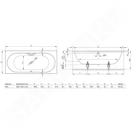 Bette Starlet - Baignoire encastrable 1800x800 mm, blanc 1630-000
