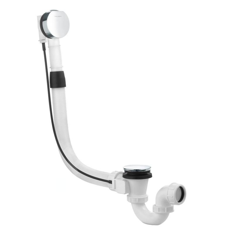 Kludi Rotexa - Garniture de vidage et trop-plein pour baignoire, avec câble Bowden, chrome 2140805-00