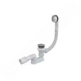Ravak Garnitures de vidage - Garniture de vidage et trop-plein pour baignoire, longueur 800mm, ClickClack, chrome X01472