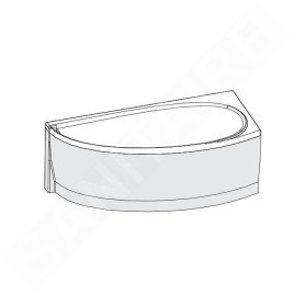 Ravak Panneaux de bain - Panneau frontal pour baignoire Avocado 1500 mm, gauche, blanc CZT1000A00