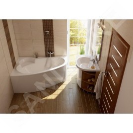 Ravak Asymmetric - Baignoire d'angle, 1700x1100 mm, gauche, blanc C481000000