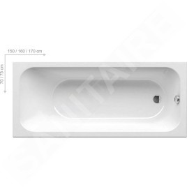 Ravak Chrome - Baignoire rectangulaire 1700x750 mm, blanc C741000000