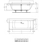 Ideal Standard Connect Air - Baignoire DUO 1.800x800 mm, blanc E106701 Ideal Standard Connect Air - Baignoire DUO 1.800x800 mm, blanc E106701