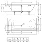 Ideal Standard Hotline - Baignoire DUO 1.800x800 mm, blanc K275001 Ideal Standard Hotline - Baignoire DUO 1.800x800 mm, blanc K275001