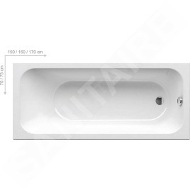 Ravak Chrome Slim - Baignoire 1700x750 mm, blanc C741300000