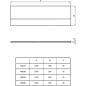 Ideal Standard Simplicity - Panneau frontal de recouvrement pour baignoire 1.500 mm, blanc W004701