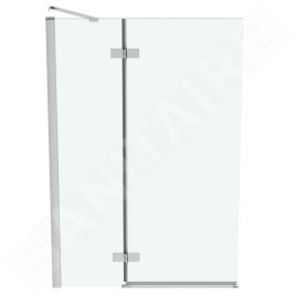 Ideal Standard i.Life - Paroi de baignoire, deux battants, 1000 mm, gauche, silver bright / verre clair T4887EO