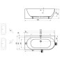 Ravak Freedom Corner - Baignoire 170x80 cm, pour mur à gauche, blanc XC00100041