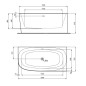 Ideal Standard Dea - Baignoire 150x75 cm, à droite, blanc T546601 Ideal Standard Dea - Baignoire 150x75 cm, à droite, blanc T546601