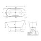 Villeroy & Boch Theano - Baignoire en îlot 170x75 cm, blanc alpin UBQ170ANH7F200V-01 Villeroy & Boch Theano - Baignoire en îlot 170x75 cm, blanc alpin UBQ170ANH7F200V-01