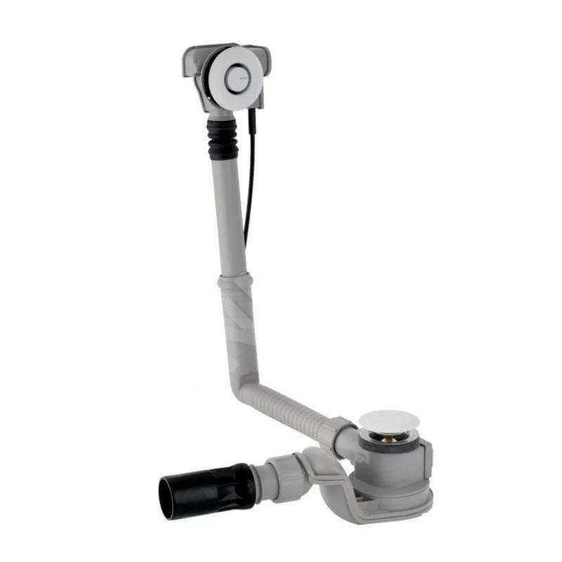 Geberit Accessoires - Garniture de vidage et de trop-plein pour baignoire, PushControl, longueur 260 mm, chrome 150.750.21.6