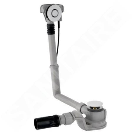 Geberit Accessoires - Garniture de vidage et de trop-plein pour baignoire, PushControl, longueur 260 mm, chrome 150.750.21.6
