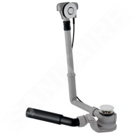Geberit Accessoires - Garniture de vidage et de trop-plein pour baignoire, PushControl, longueur 260 mm, chrome 150.755.21.6
