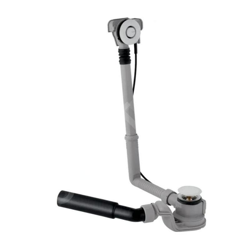 Geberit Accessoires - Garniture de vidage et de trop-plein pour baignoire, PushControl, longueur 260 mm, chrome 150.755.21.6