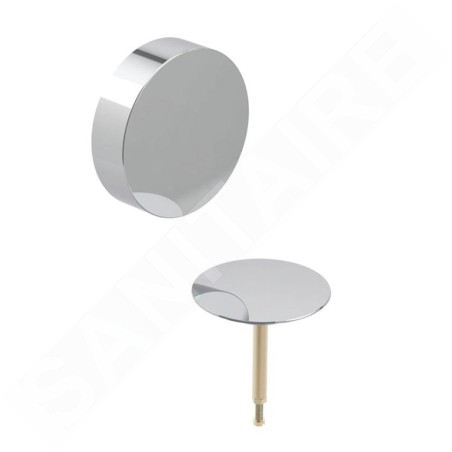 Geberit Accessoires - Kit de finition pour vidage de baignoire, avec commande rotative, d52, chrome brillant 150.281.21.1