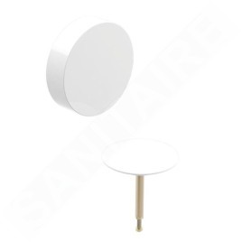 Geberit Accessoires - Kit de finition pour vidage de baignoire, avec commande rotative, d52, blanc alpin 150.281.11.1