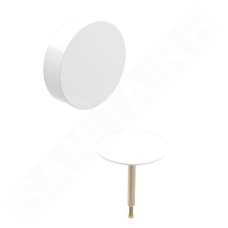 Geberit Accessoires - Kit de finition pour vidage de baignoire, avec commande rotative, d52, blanc alpin 150.281.11.1