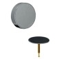 Geberit Accessoires - Kit de finition pour vidage de baignoire, avec commande rotative, d52, noir mat 150.300.14.1