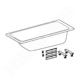 Geberit Tawa - Baignoire 1800x800x466 mm, blanc 554.122.01.1