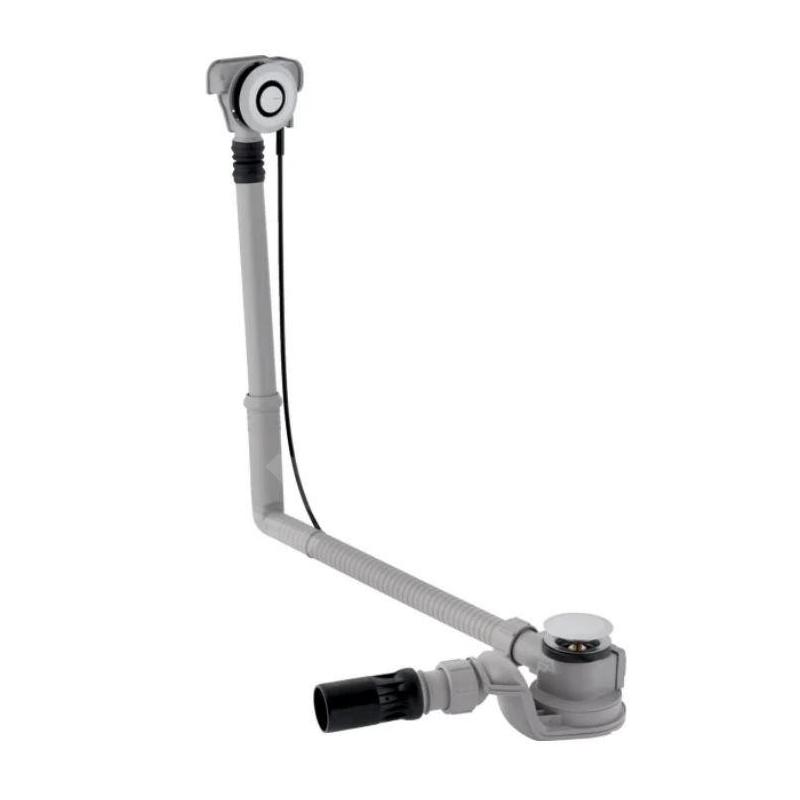 Geberit Accessoires - Garniture de vidage et de trop-plein pour baignoire, PushControl, longueur 500 mm, chrome 150.751.21.6